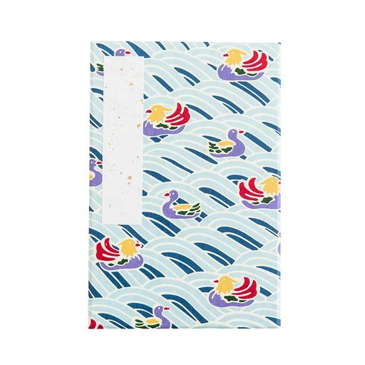 はいばら御朱印帳大判和柄蛇腹44ページ(江戸〜大正期デザイン復刻)捺染摺り千代紙職人手づくり日本橋榛原(おしどり)