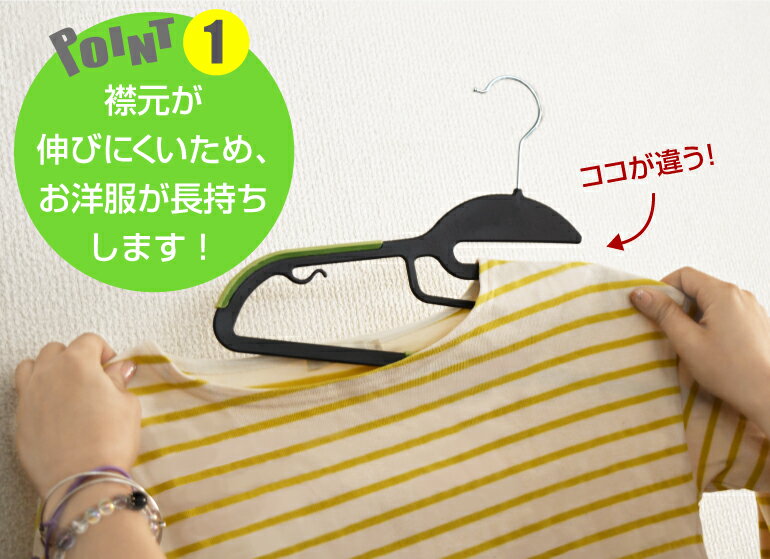 ランドリーハンガー100本セット【送料無料】選べる18色洗濯に便利！丸首の衣類でも襟（エリ）が伸びないノンスリップスマートハンガー 適度に滑らない（すべらない）ハンガーなのでお洗濯にも便利 スリムで使いやすいハンガー 3