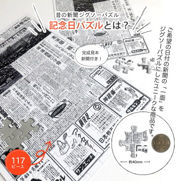 お誕生日新聞 結婚記念日 プレゼント 1920年〜1940年 両親 嫁 夫 友人 結婚 記念 祝い 新聞 パズル フレーム メッセージカード ルーペ 付き