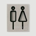 【ネコポス対応】MOHEIM SIGNS RESTROOM 2pcs / ブラック ( トイレサイン プラスチック アクリル 新築 新築祝い ウォールステッカー 店舗 オフィス 備品 シンプル おしゃれ 取り付け簡単 サイン プレート ピクトグラム ドア モヘイム