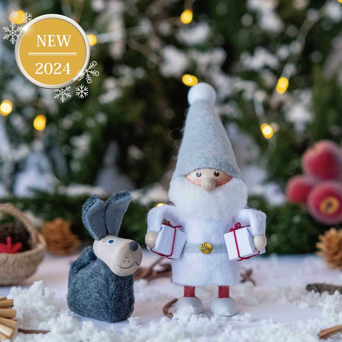 NORDIKA nisse 欲張りサンタ サイレントナイト ノルディカニッセ クリスマス 木製 人形 北欧 雑貨 サンタ デンマーク 守り神 妖精 インテリア 小物 置物のサムネイル