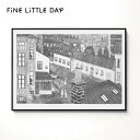 楽天Shinc lab. 楽天市場店Fine Little Day ポスター HUS （50×70cm） HOUSE ファインリトルデイ アートプリント アートポスター 北欧 スウェーデン 北欧インテリア おしゃれ かわいい シンプル 街並み 家