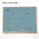 楽天Shinc lab. 楽天市場店Fine Little Day ポスター SWIMMERS （ 70×50 cm） ファインリトルデイ アートプリント アートポスター 北欧 スウェーデン 北欧インテリア おしゃれ かわいい シンプル プール スイマー 夏 イラスト