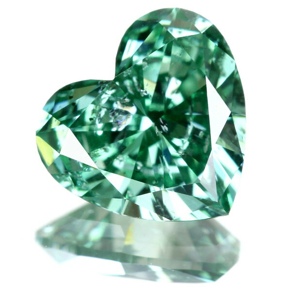 【新着ルース】【特別価格】グリーンダイヤモンド 1.186ct FANCY VIVID GREEN 人為的照射 ハートシェイプ ルース※中央宝石研究所ソーティングシート付