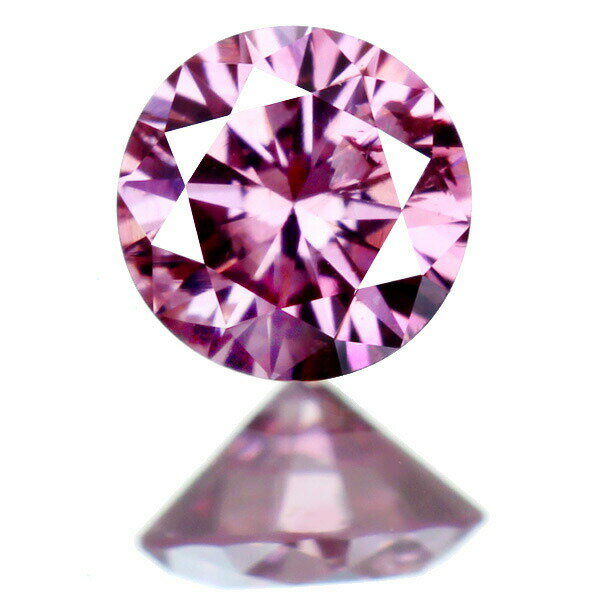 ピンクダイヤモンド ルース 0.111ct FANCY INTENSE PURPLISH PINK I1※中央宝石研究所ソーティングシート付