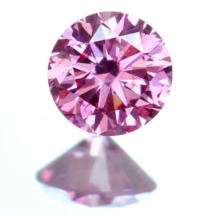 ピンクダイヤモンド ルース 0.074ct FANCY VIVID PURPLISH PINK SI2 ※AGTソーティングシート付 ピンクダイヤ ダイヤモンド ダイヤ ダイヤルース【送料無料】