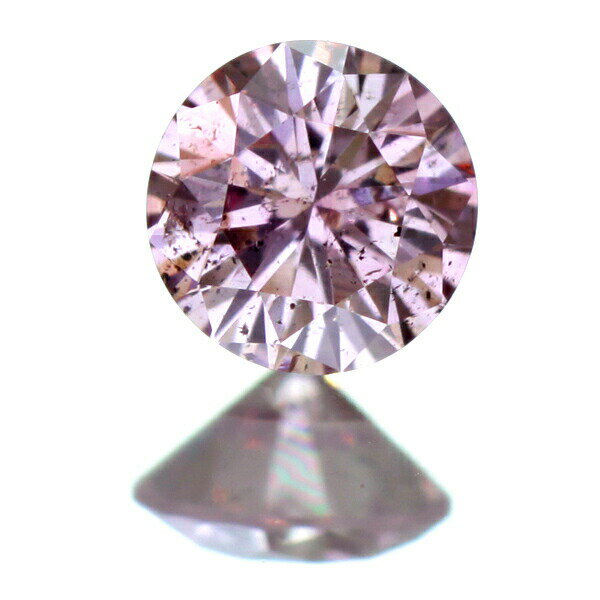 ピンクダイヤモンド　0.107ct　FANCY PURPLISH PINK SI-2　ルース※AGTソーティングシート付き