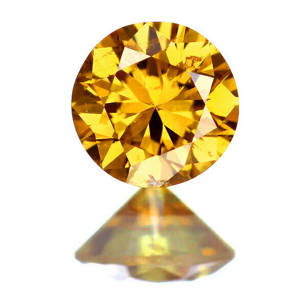 【10点限定特別価格】0.135ct　FANCY INTENSE ORANGY YELLOW SI2　イエローダイヤモンドルース※全国宝石学協会ソーティングシート付