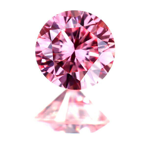 0.143ct FANCY VIVID PURPLISH PINK I1 ピンクダイヤモンドルース※中央宝石研究所ソーティングシート付