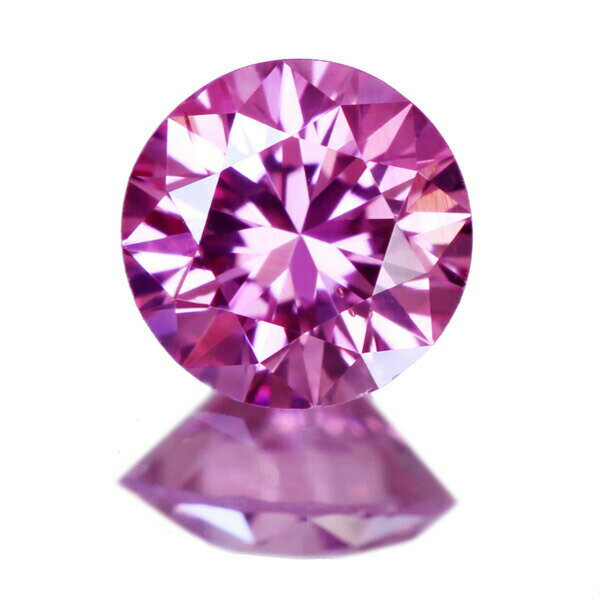 ピンクダイヤモンド 0.21ct Fancy VIVID Purplish Pink SI1［GIA］【送料無料】天然ピンクダイヤ カラーダイヤモンド ファンシーヴィヴィッド パープリッシュピンク ナチュラル ダイヤ ルース ラウンドブリリアント ルース