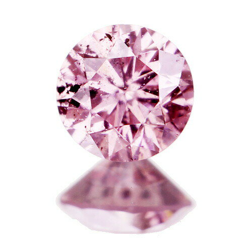ピンクダイヤモンド　 0.090ct 　FANCY INTENSE PURPLISH PINK　 I1　ルース　 ※中央宝石研究所ソーティングシート付