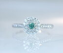 【HANDMADE】PT950 グリーンダイヤモンド0.12ct Fancy Intense Green ダイヤモンド0.593ct リング※GIA鑑別書付【送料無料】インテンスグリーン グリーンダイヤ 二重取り巻き