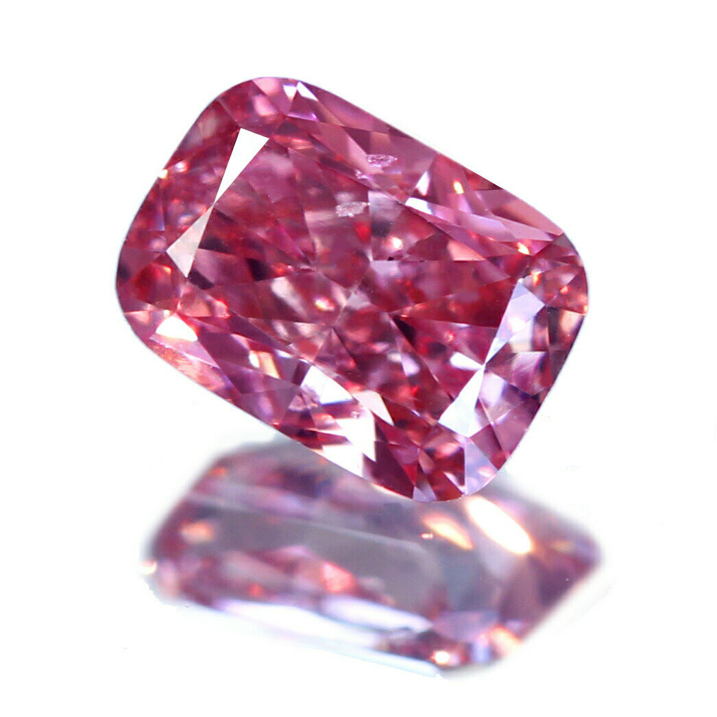 ピンクダイヤモンド ルース 0.254ct FANCY VIVID PINK SI1 クッションカット〔AGT〕