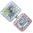 【HANDMADE】PT950/K18PG ダイヤモンド 0.83ct E VS-1/カラーダイヤモンド リング FANCY INTENSE BLUISH GREEN/FANCY INTENSE YELLOW GREEN/FANCY PINK/FANCY PURPLISH PINK〔GIA/CGL〕