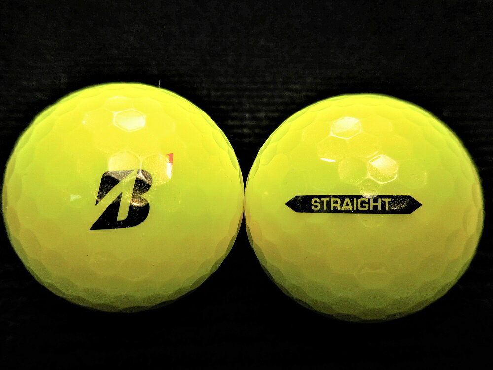 ランク2 高品質ロスト BRIDGESTON GOLF SUPER STRAIGHT 21年モデル イエロー ゴルフボール　ロストボール