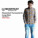 ネバートラスト《長袖シャツ/日本製》フランネルタータンチェック長袖シャツ NEN-90507 nevertrust NEVERTRUST メンズファッション モッズ/スタイリッシュシャツ ブリティッシュ タイト シャインステーションNO2 madeinjapan