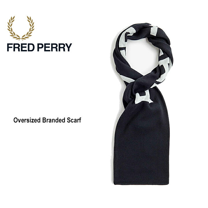 楽天シャインステーションNO2フレッドペリー《マフラー》Oversized Branded Scarf 英国 C6142 FREDPERRY fredperry メンズファッション UKスタイル オーバーサイズ ブランド スカーフ スポーツ ゴルフ オシャレ UK イギリス 音楽 楽天シャインステーションNO2