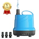 【楽天1位 P10倍★】水中ポンプ 100v 底部入水式 循環ポンプ 50 60HZ通用 最大吐出量1500L/h 揚程1m 40W 省エネ 低騒音 池 プール ガーデン 水耕栽培 水槽ウォーターポンプ 排水ポンプ 風呂水ポンプ プール水抜きポンプ 母の日