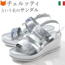 25cm のみ イタリア製 バックストラップ サンダル スポーツ サンダル 厚底 サンダル ウェッジソール コンフォート サンダル 軽量 シルバー 大きいサイズ...