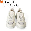 デイト スニーカー フーガ レディース 靴 厚底 スニーカー 白 スニーカー おしゃれ イタリア ブランド date FUGA ECO ヒール 5cm ローカット スニーカー 歩きやすい きれいめ ビーガン レザー スニーカー 大きいサイズ 25.5cm 26cm 26.5cm ホワイト スニーカー メッシュ