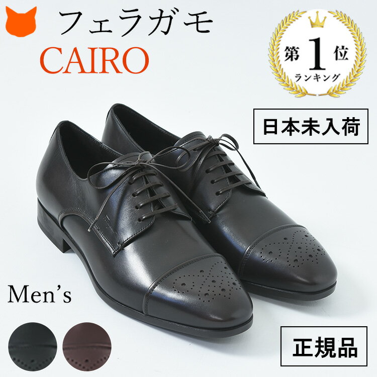 フェラガモ メンズ ビジネスシューズ 靴 CAIRO Salvatore Ferragamo サルヴァトーレ フェラガモ 正規品 ブランド 高級 一流 ストレートチップ 外羽根 黒 ブラック 茶 ブラウン 誕生日 プレゼント 父の日 靴 ギフト 男性 父 旦那 息子 就活 就職 転職 昇進 祝い