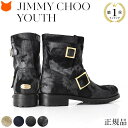 ブーツ Jimmy Choo ショート ブーツ エンジニア ブーツ レディース イタリア製 ブランド ジミーチュウ 靴 Youth Biker 本革 バイカー ブーツ ワークブーツ 黒 大きいサイズ 25cm ブラック ネイビー ゴールド スエード レザー ブーツ ジミーチュー