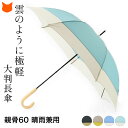 雨傘 レディース 長傘 晴雨兼用 傘 60cm 日傘 ブランド 傘 軽量 軽い おしゃれ 遮光 uvカット 大判 グラスファイバー 通勤 ビジネス シンプル プレゼント ギフト ブラック 黒 グレー 青 ブルー グリーン 緑 イエロー 黄色 バイカラー ビコーズ because 母の日 義母