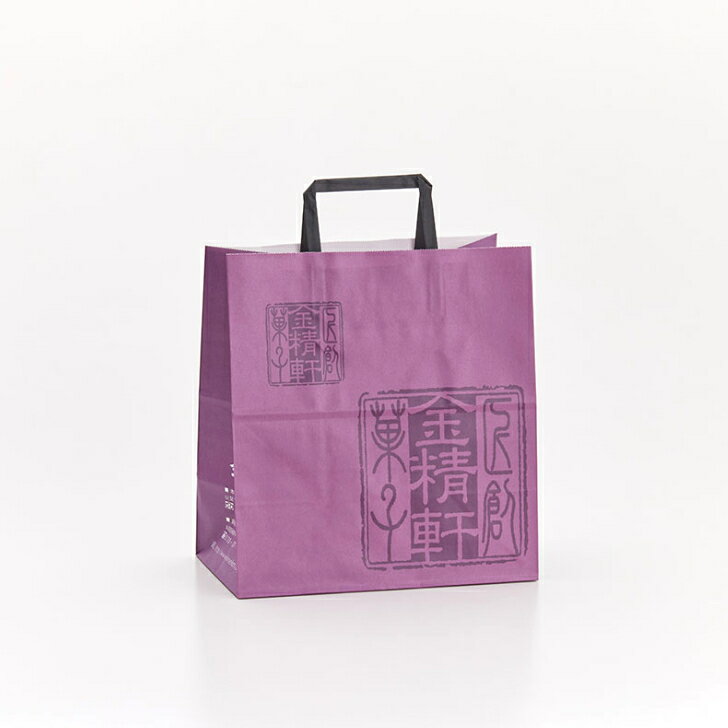 紙袋：紫色-金精軒ロゴ入