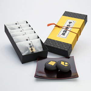甲州金 まんじゅう (6個入) 金精軒 金 金箔 ギフト 御祝 御礼 御挨拶 贈答用 プレゼント 箱入り 熨斗(短冊)対応可 化粧箱 紙袋付き 甲州印伝