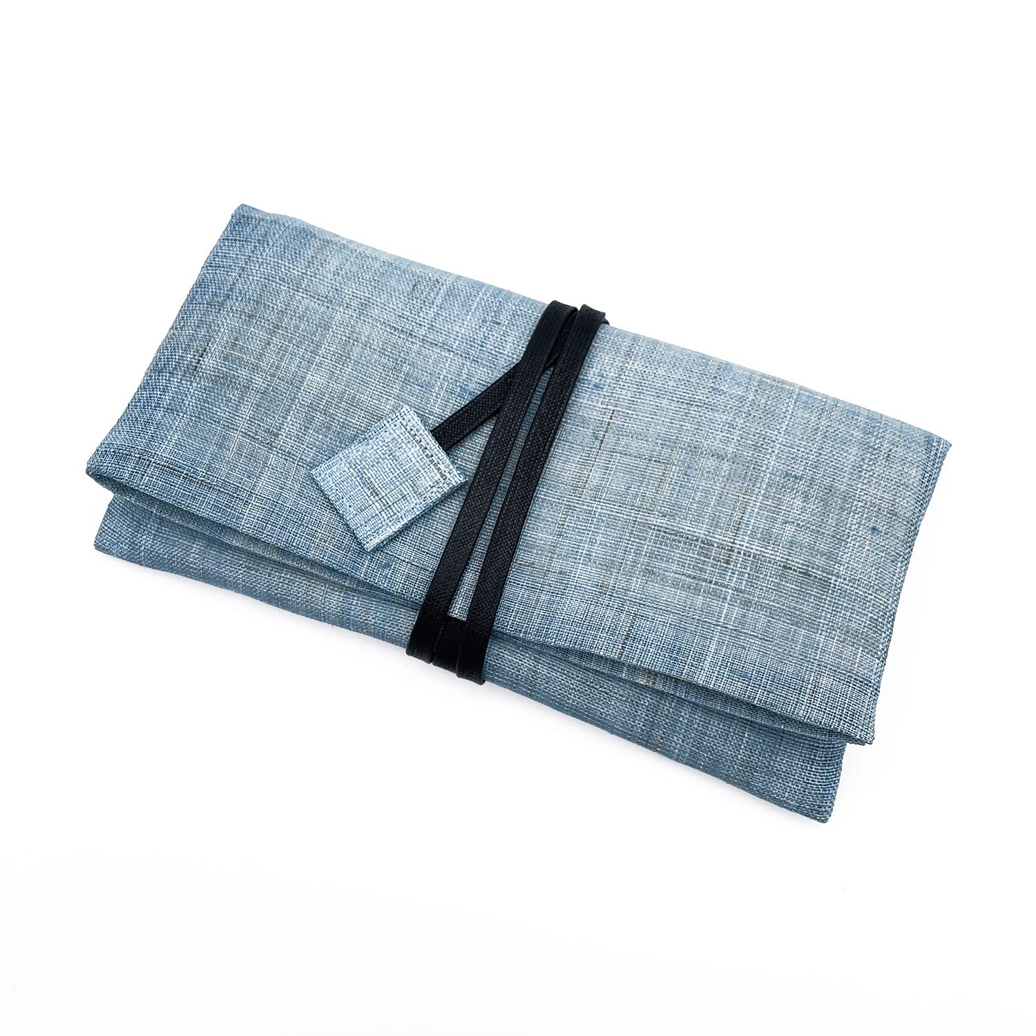 念珠入れ 数珠入れ 麻素材 男女 モダン (水色)