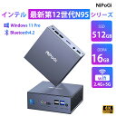 ミニpc ミニパソコン Win11 インテル12世代 mini pc 16GB DDR4 512GB SSD ミニデスクトップパソコン 3.4GHz 4K 2画面同時出力 小型pc WiFi 5初心者向け 小型パソコン Bluetooth4.2 静音 省スペースpc 超軽量PC