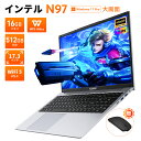【期間限定20%オフ+ギフトワイヤレスマウス】【Office搭載】ノートパソコン ノートPC Intel AlderLake N97 Windows11 Pro...