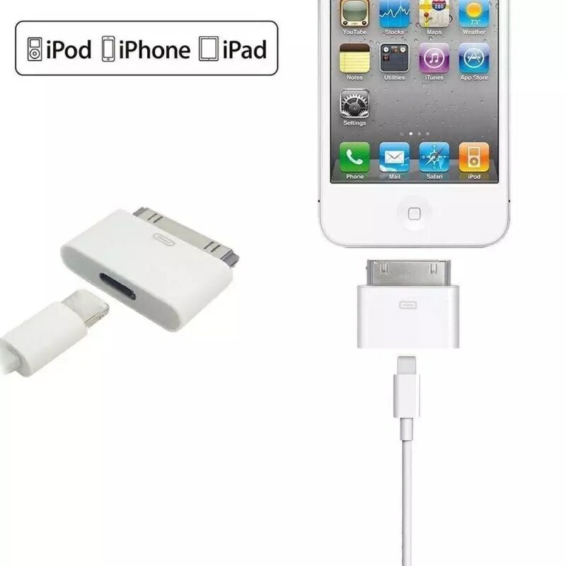 3個セット iPhone 変換アダプタ Dock 8pin → 30pin iPhone11 iPhone11Pro iPhoneX Xs XR Max iPhone8 iPhone7 Plus iPhone4 iPhone3 変換 アダプター 送料無料