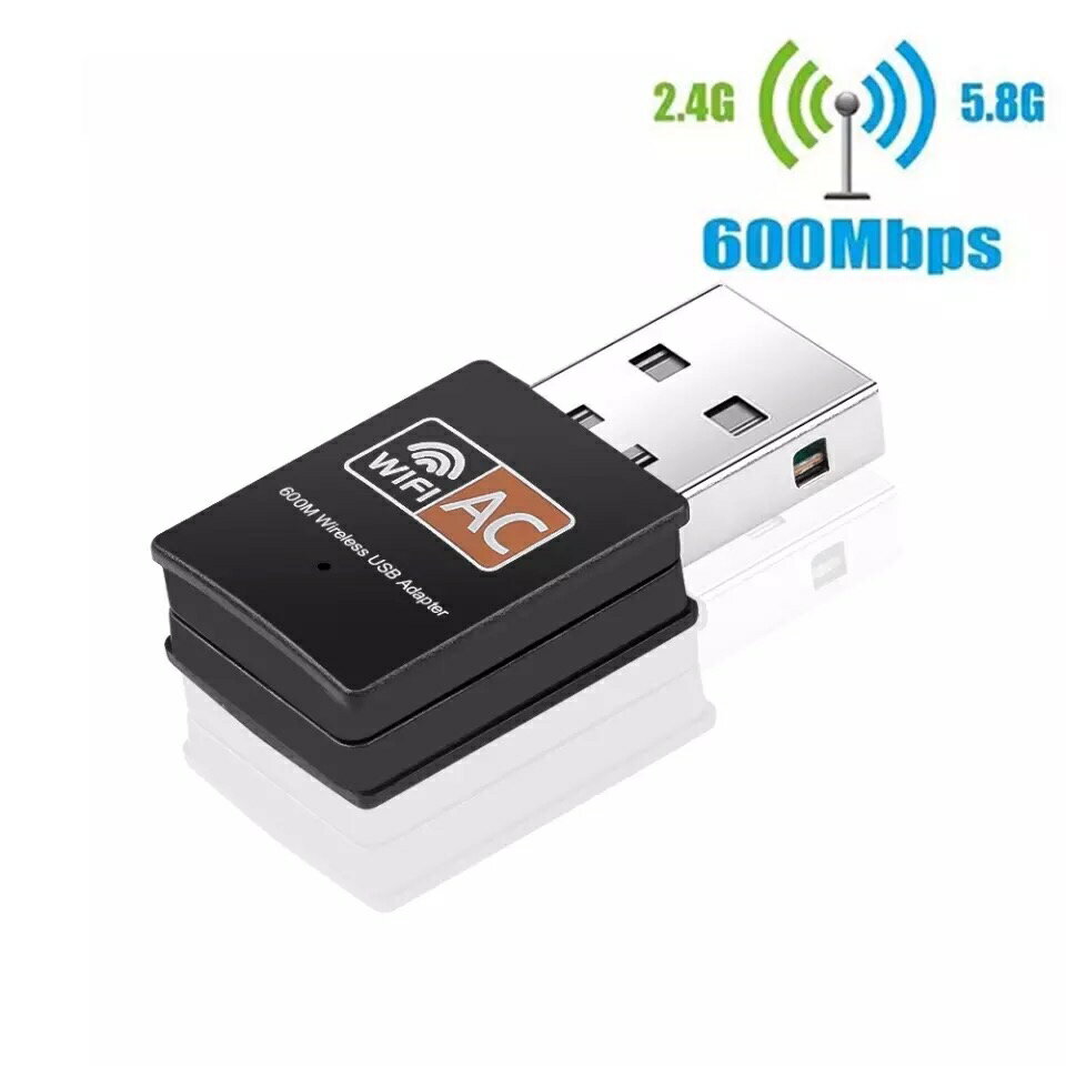 USB アダプタ ワイヤレス 接続 Wi-Fi USB2.0 802.11ac/n/g/b 600M ...