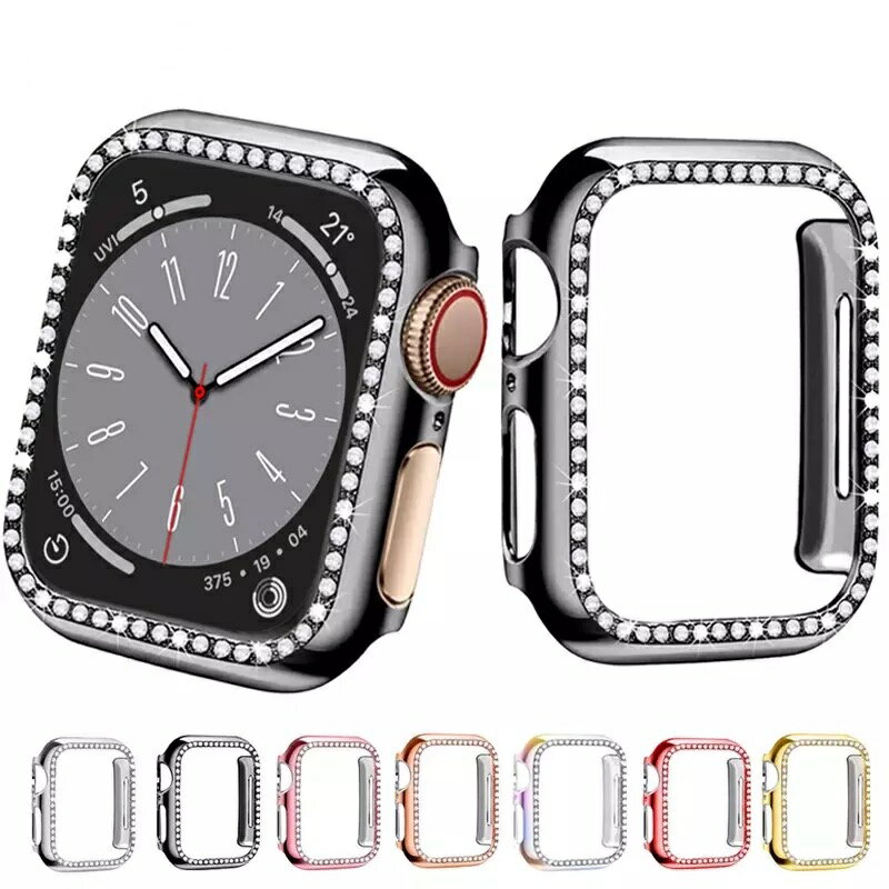 Apple Watch キラキラ ケース フレーム カバー series 7 6 5 4 3 SE セレブ おしゃれ ゴージャス インスタ映え アッ…