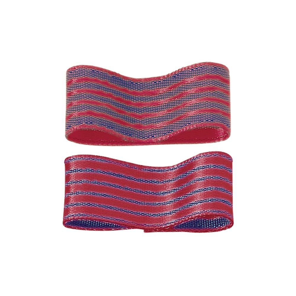 Ribbon - RibbonBon ペンタストライプシャンブレーリボン #617 24mm幅 巻(30m) 6サイズ20色展開