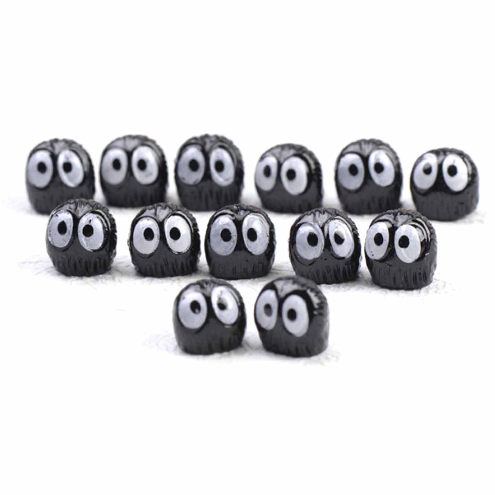 【送料無料】YUWENW ミニチュア 置物を飾る 100個セット かわいい こくたんきゅう 樹脂 車内 飾り マイクロ風景 ガーデン DIY 苔テラリウム フィギュア 小道具 インテリア ミニチュア 箱庭 盆栽 マイクロ風景 プレゼント パーツ おもちゃ 黒