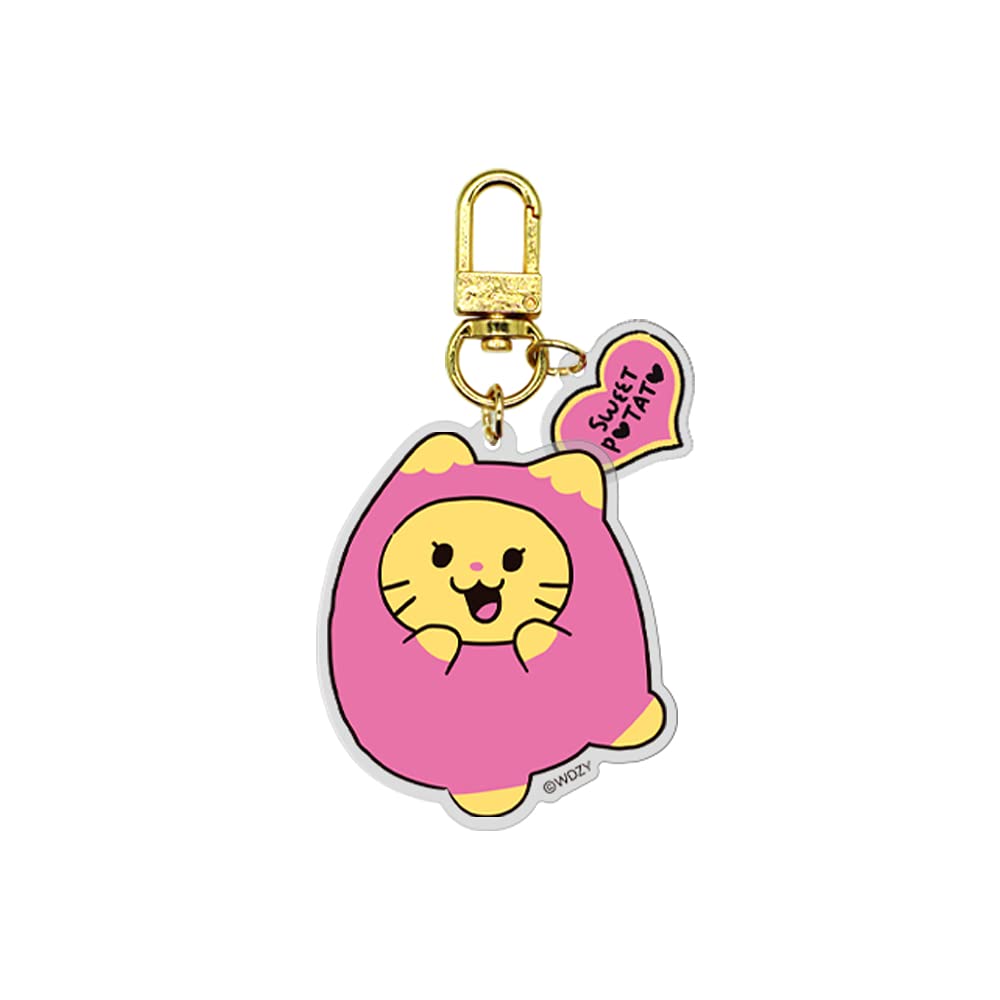 • WDZY アクリルキーリング ACRYLIC KEYRING (HATT) • 素材：アクリル、金属 • サイズ：約70x68 (mm) • 製造国：日本