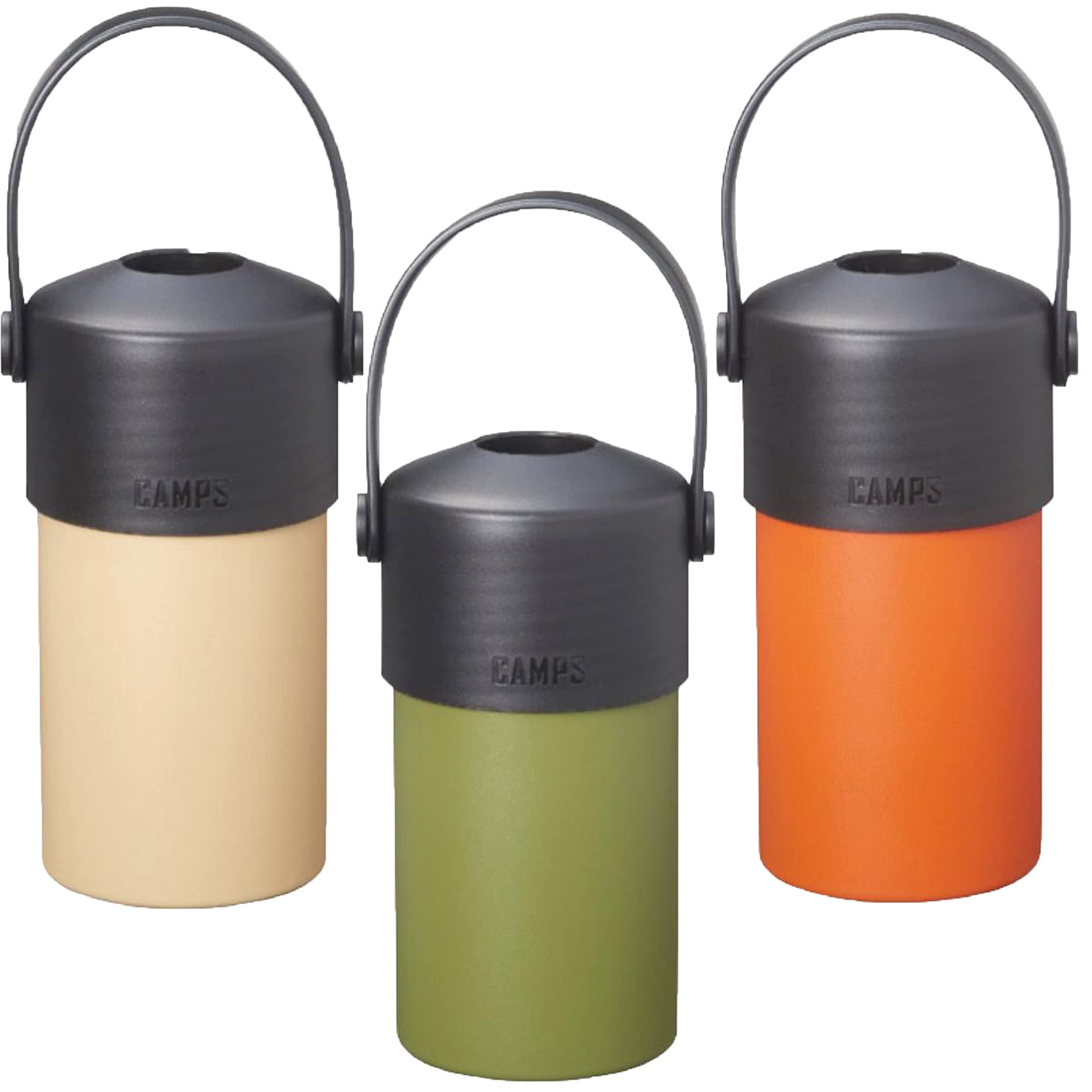 CAMPS 缶 ペットボトル を 保冷 保温 真空二層 ペットボトルホルダー ステンレスポット ほとんどのペットボトルサイズ対応 (オレンジ ベージュ グリーン 3色の中から1個お届け)