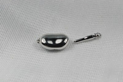 パーツ　ハンドメイド　クラスプ　　SV　クラスップサージカルステンレス　チタン　クラスップ　差込　10x15mm　ビーンズ