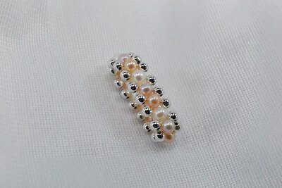 淡水　真珠　3連　ゴム編み込みリング　タイプ2　svカラー　 、淡水マルチカラー　　 　532P15May16　..