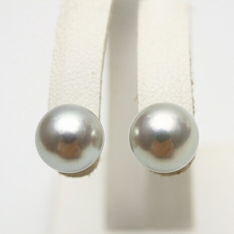 アコヤ真珠パールピアス 8.5-9.0mm ピンクグレーカラー K14WG製