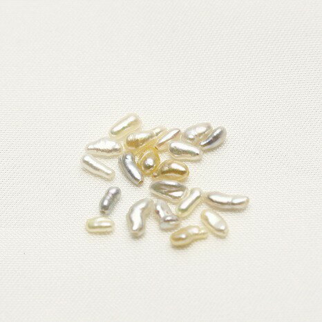 アコヤ真珠パールルース ケシ 両穴 20ピース 2-3mm マルチカラー アコヤ真珠パールルース ケシ 両穴 20ピース 2-3mm マルチカラー