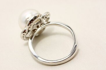 南洋白蝶真珠パールリング【指輪】 10mm ホワイトカラー