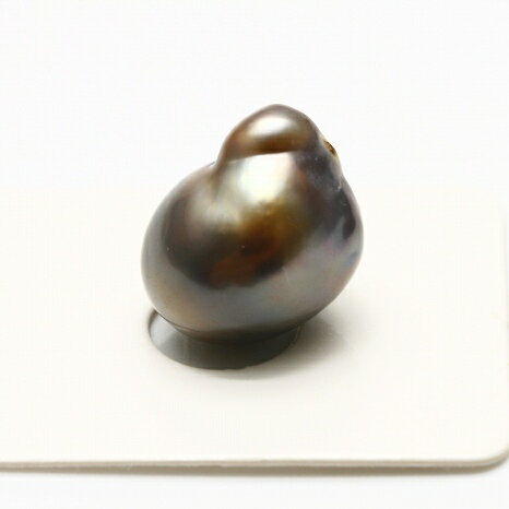 タヒチ黒蝶真珠パールルース ケシ 16×13mm ブラックカラー タヒチ黒蝶真珠パールルース ケシ 16×13mm ブラックカラー