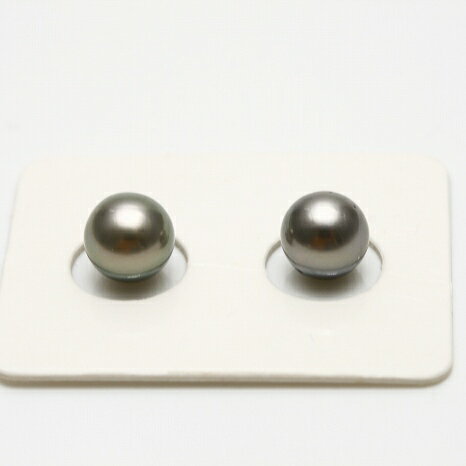 タヒチ黒蝶真珠パールペアルース　7mm　グレーカラー