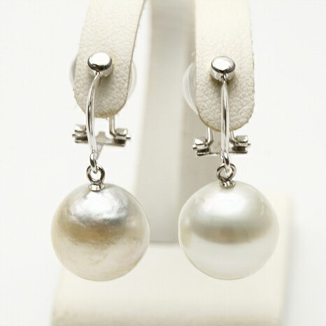 南洋白蝶真珠パールイヤリング　12mm　ホワイトカラー　入学式　卒業式　セレモニー