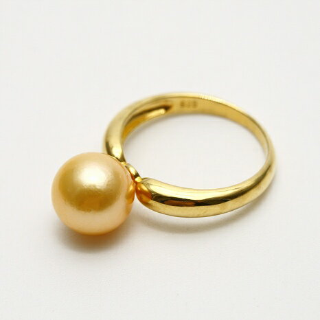 アコヤ真珠パールリング【指輪】 9.0-9.5mm ゴールドカラー