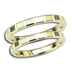 ペアリング 指輪 マリッジリング 地金リング シンプル 指輪 k18 ゴールド デザインカットリング 人気 おすすめ カジュアル トレンド 父の日 プレゼント ギフト 自分買い