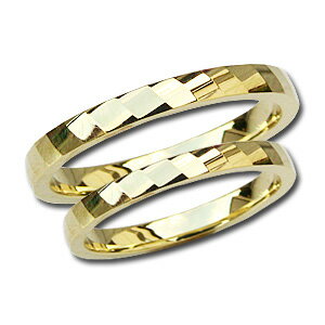 指輪 マリッジリング ペアリング k18 ゴールド 地金リング 指輪 シンプル デザインカットリング 人気 おすすめ カジュアル トレンド 父の日 プレゼント ギフト 自分買い